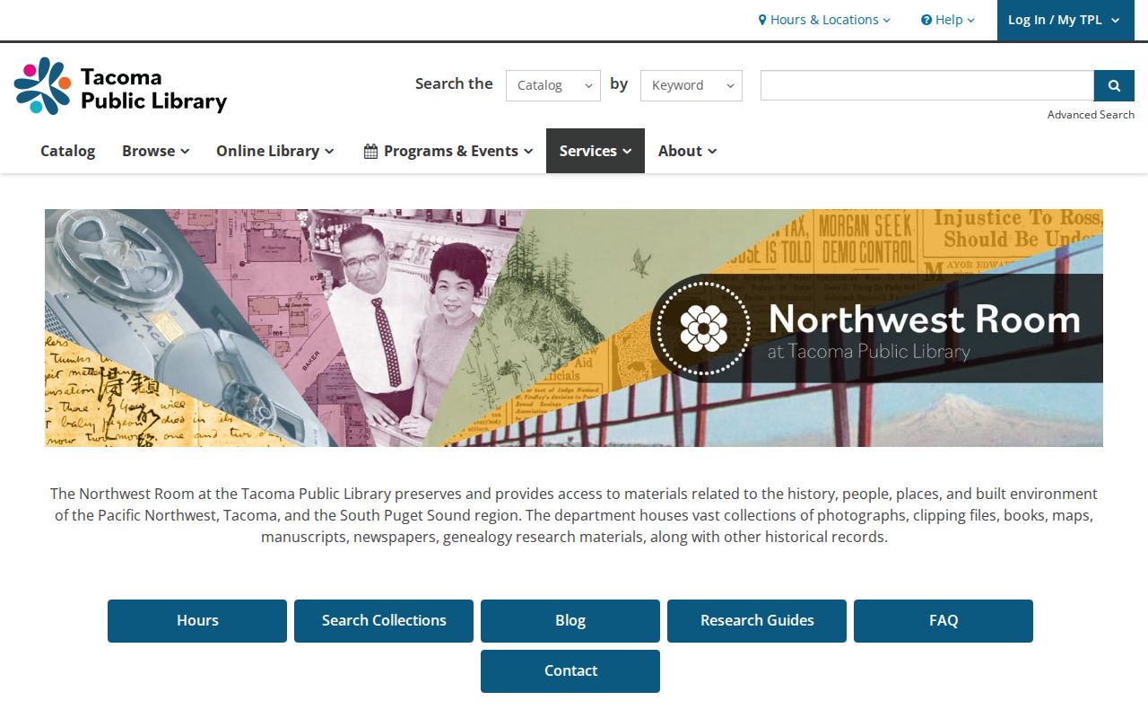 Frederickson city directory research at the Tacoma Northwest Room